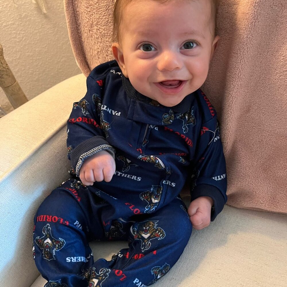 Florida Panthers Baby onesie footie Pajamas
